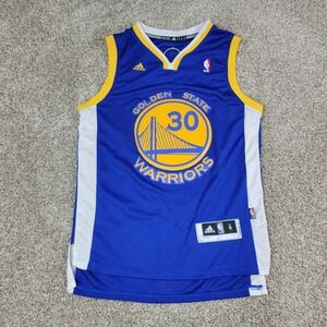 Adidas NBA Mens Small Blue Golden State Warriors Steph Curry #30 Jersey